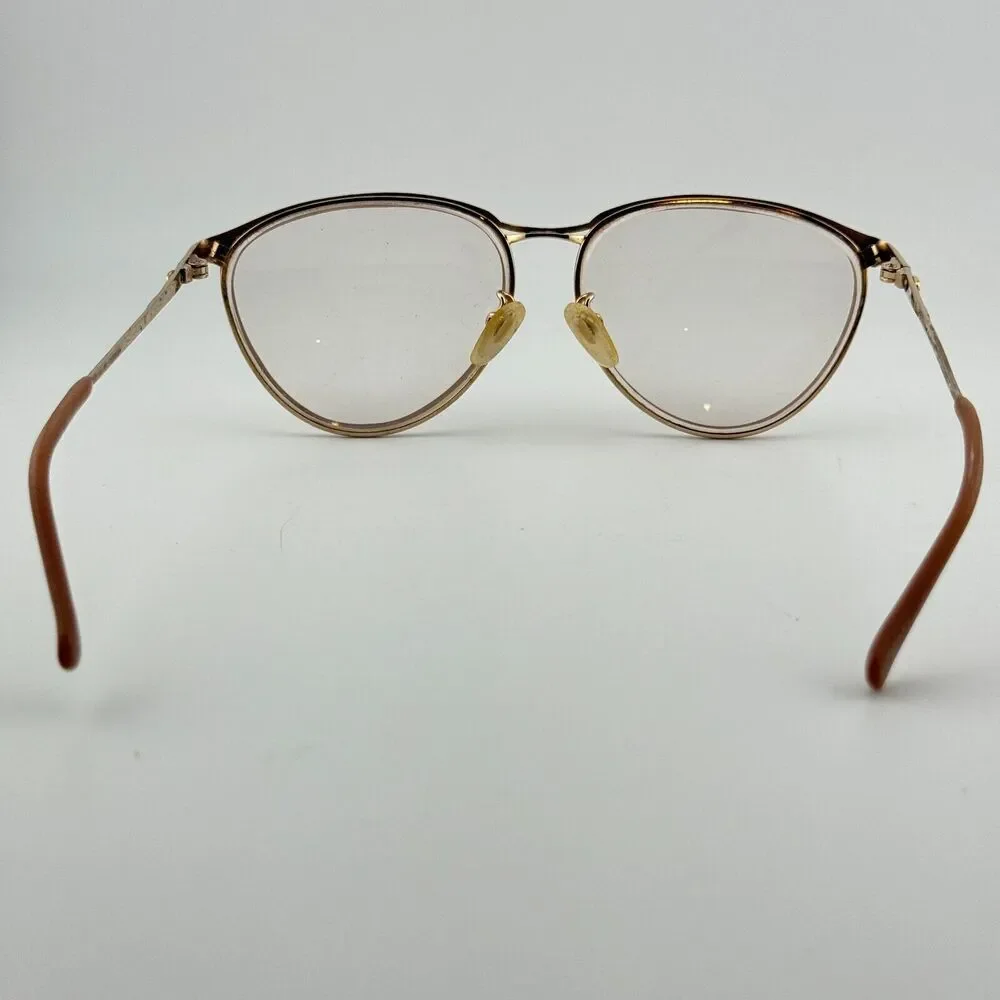 Longchamp Eyeglasses Frames LO-2048 gold Cat Eye‎ 56-14-135 H13332